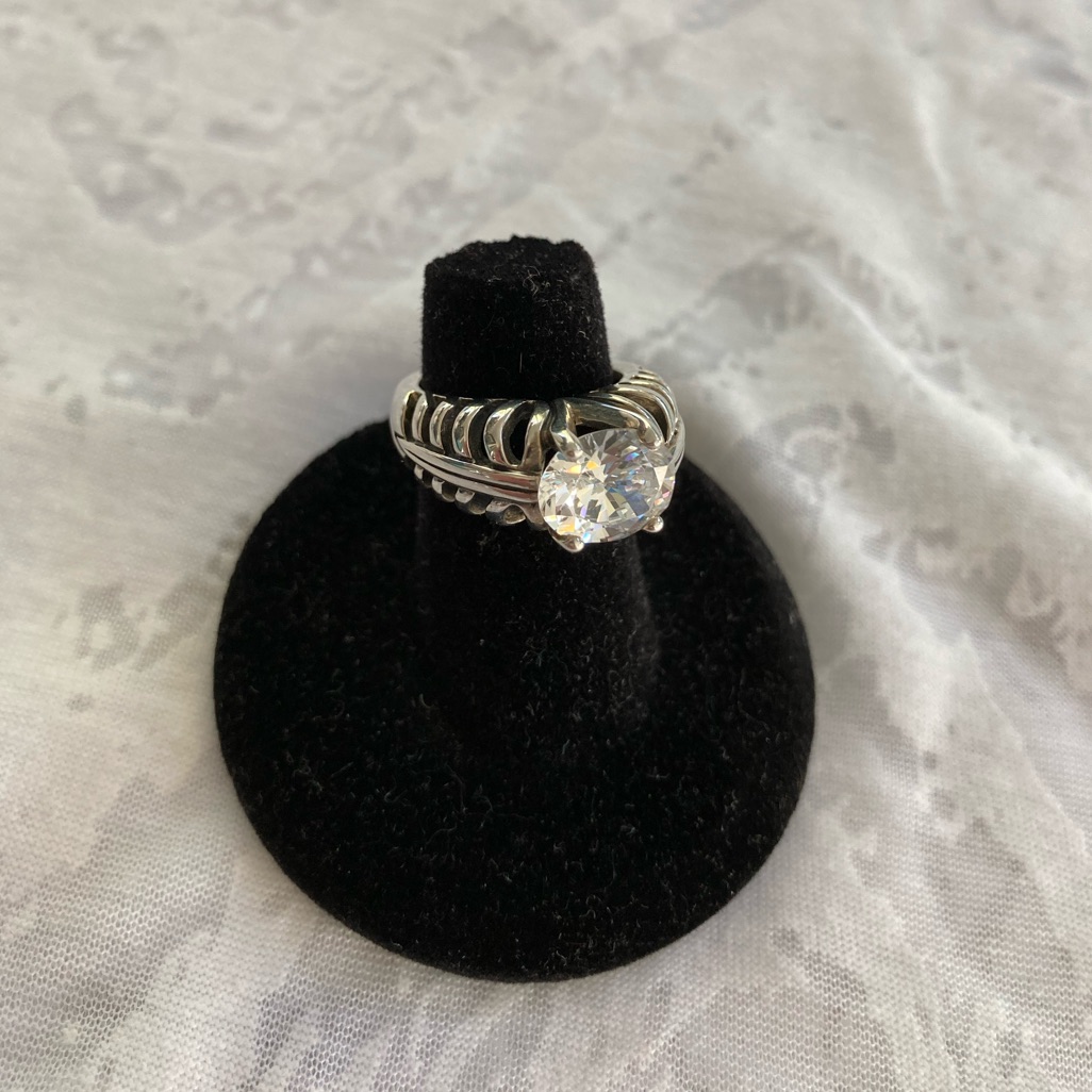 Kabana Signed 925 Cubic Zirconia Ring. Size 5